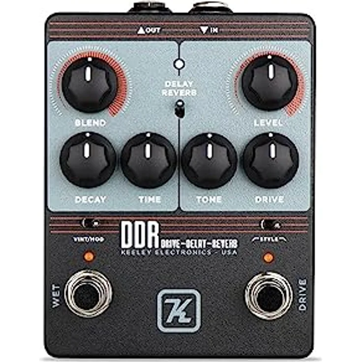 Keeley Drive Delay Reverb, Overdrive/Delay/Reverb Effekt Pedal mit 2 Overdrive Modis, Spring und Plate Reverb, True Bypass, Made in USA – Bild 1