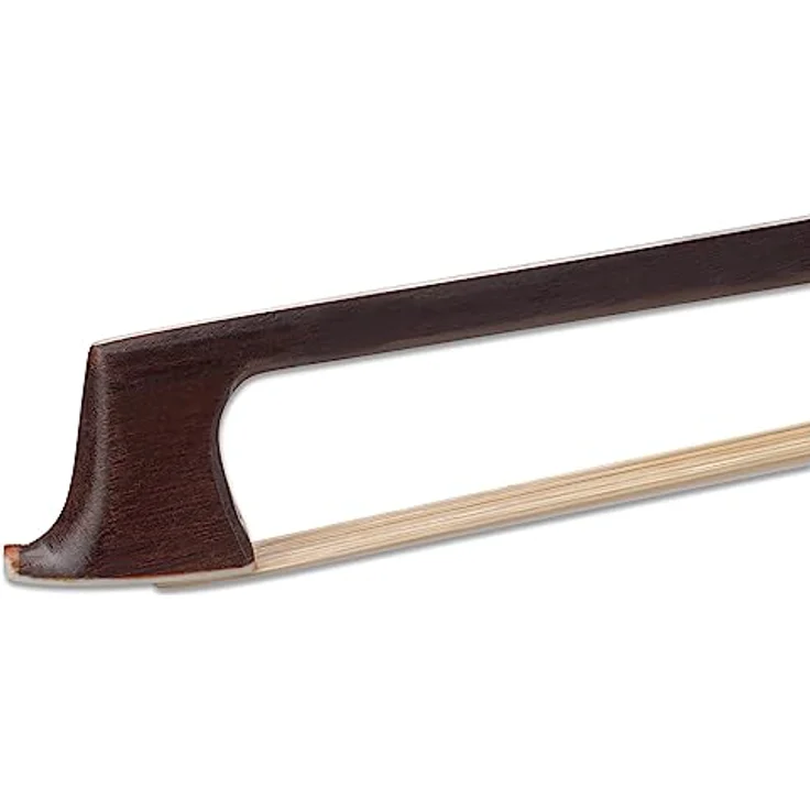 GEWA Violinbogen 1/16, Schülerbogen mit Naturhaarbespannung, kantiger Stange und Ebenholzfrosch – Bild 3
