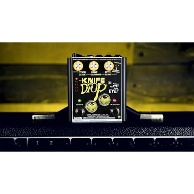 Eventide Knife Drop Fuzz, Overdrive-Pedal mit monophonem Analog-Synthesizer, einstellbarem Attack und Resonanz, Maße 10,8x10,2x4,3 cm, Gewicht 0,48 kg – Bild 7