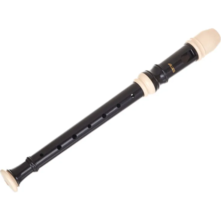 Aulos 103N Alouette, Soprano Recorder mit barocker Griffweise, 1-teilig, dunkelbraun, inkl. Tasche
