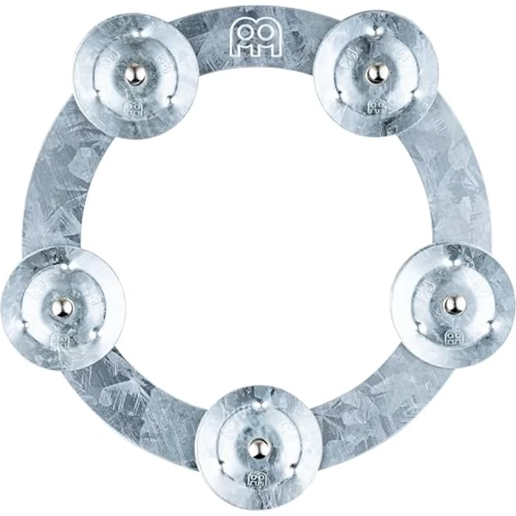 Meinl DCRING Dry Ching Ring, 6 Zoll Tambourine mit 5 Paar Zinkschellen, passend für Hi-Hats und Becken, aus Stahl – Bild 1