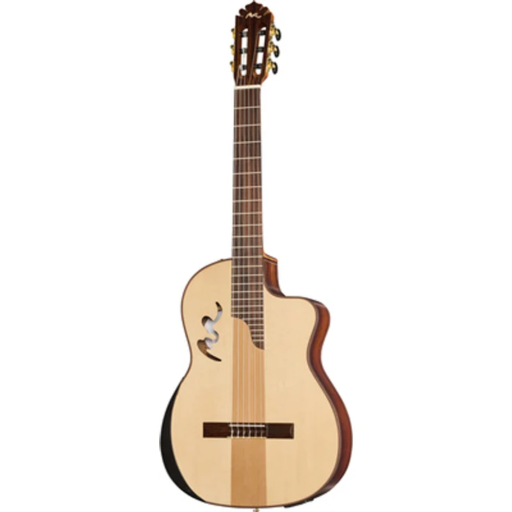 Manuel Rodriguez Cafe Cortado Rosewood, E-Akustik Konzertgitarre mit Cutaway, Fichtenmassivdecke, Palisanderboden und Zargen, 3-Band EQ Preamp, seidenmatt finish