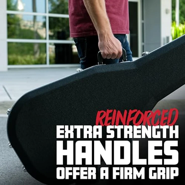 Gator Cases Deluxe ABS Formkoffer für Dreadnought Akustikgitarren, stoßfest, schwarz, mit Innenausstattung aus EPS-Schaumstoff und geräumigem Staufach – Bild 5
