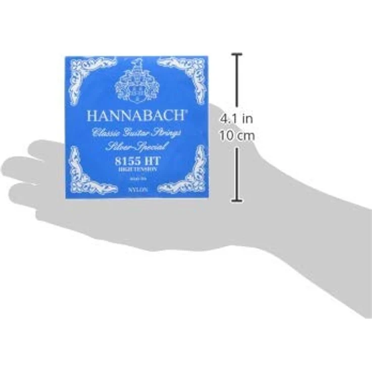Hannabach 8155HT Blue Nylon-Saite für klassische Gitarre, hohe Spannung, nickelfrei, Made in Germany – Bild 4