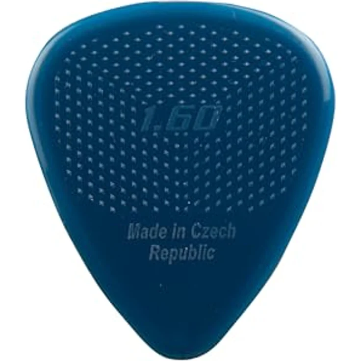 D-Grip Picks Jazz 351 Nylon Plektrum, Cyan 1,60mm, 3D-Grip-Textur, 12 Stück – Bild 2
