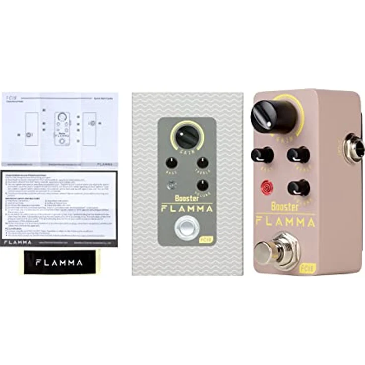 Flamma FC18 Clean Boost, Kompaktes analoges Clean Boost Pedal mit bis zu 20dB+, robustes Metallgehäuse, True Bypass Circuit – Bild 5