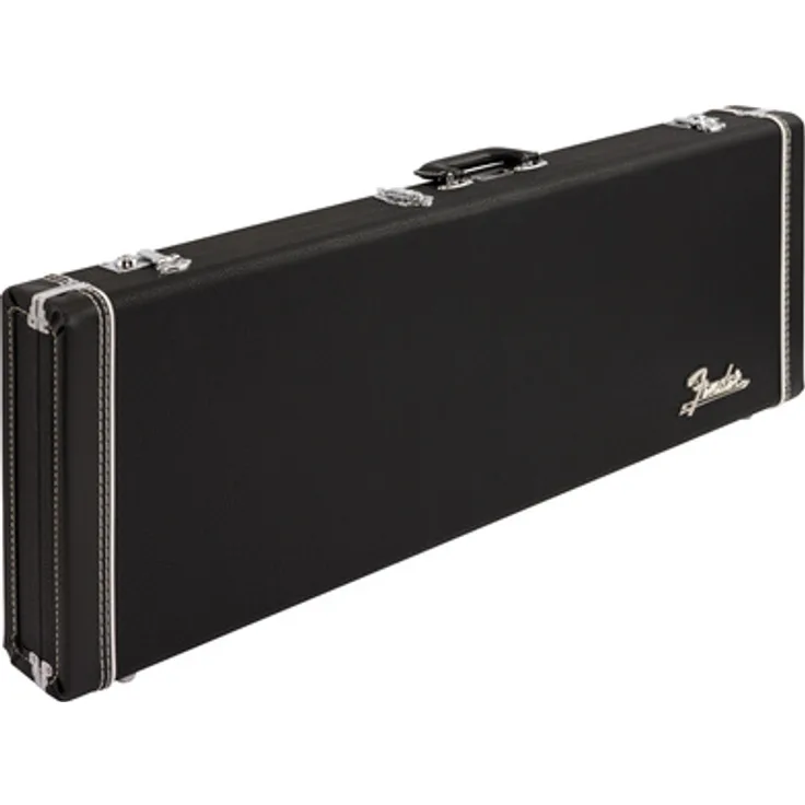 Fender Classic Case Strat/Tele LH, Hartschalenkoffer für Linkshand-Gitarren aus 3-lagigem Holz, schwarz