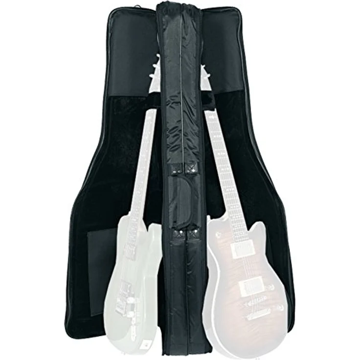 Rockbag RB-20612B Plus Double Gig Bag für 2 E-Gitarren, wasserabweisendes Rok Tex®-Material, 30 mm Polsterung, Rucksackgurte mit Handy-Pocket, Innenmaße L1060mm x B380mm x H60mm – Bild 2