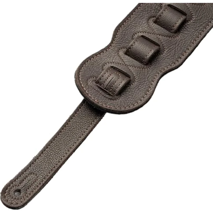 Levys Leather Bass Strap 4,5" DBR, Leder-Gitarrengurt mit Schaumstoffpolsterung, verstellbar von 94 cm bis 130 cm, dunkelbraun – Bild 7