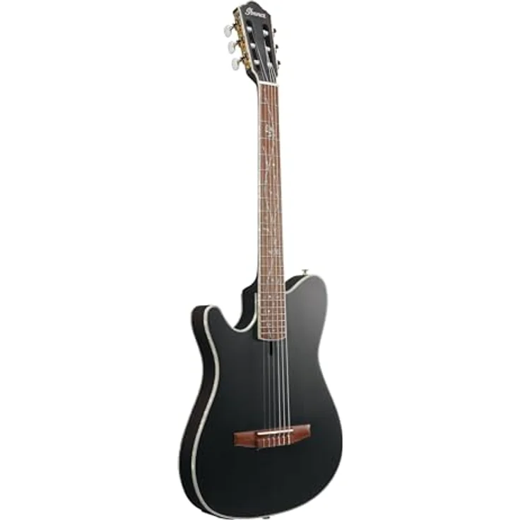 Ibanez Tim Henson TOD10NL LH, Konzertgitarre mit Tonabnehmer, massive Sitka Fichte, Transparent Black Flat – Bild 2