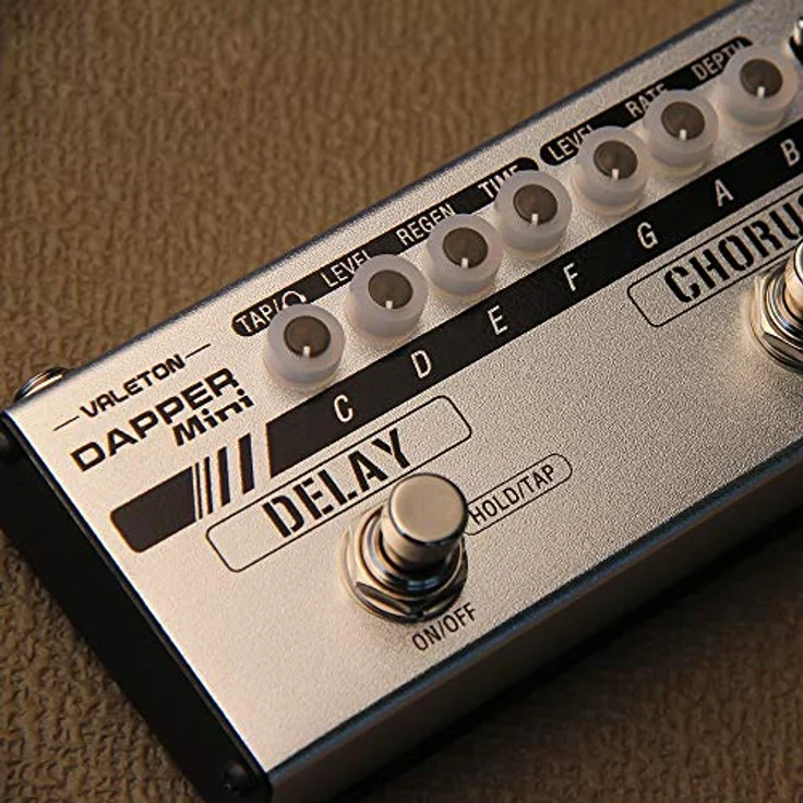 Valeton Dapper Mini 4 Effect Strip, kompaktes 4-in-1 Gitarren-Multieffektgerät mit Stimmgerät, Overdrive, Chorus & Tap-Delay – Bild 6