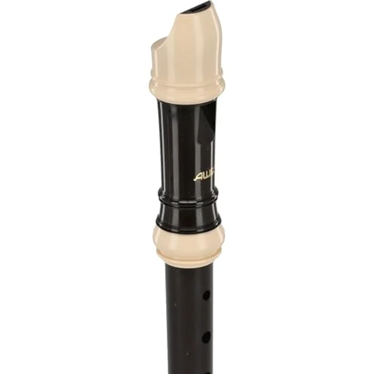 Aulos 507B Symphony Sopranino, 3-teilige Blockflöte mit barocker Griffweise, elfenbeinfarbigem Mundstück und Fußring, dunkelbrauner Korpus, inkl. Tasche – Bild 2