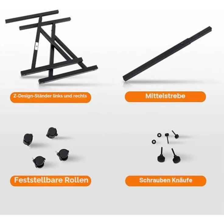 Pyle Z-Design Keyboard Ständer mit Rollen – Höhenverstellbar, mobiler Piano Ständer für E-Piano und Digital Pianos mit 54–88 Tasten, Schwarz – Bild 3