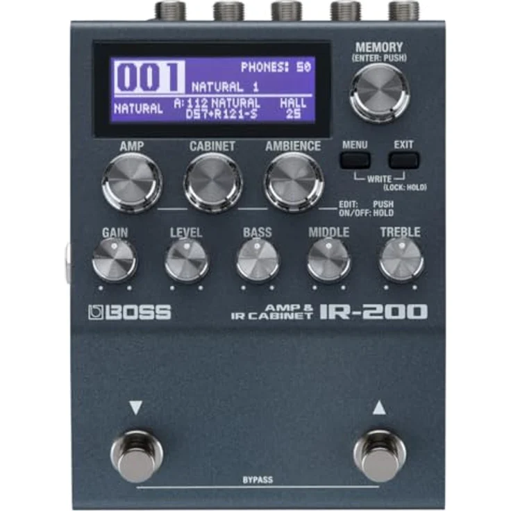 BOSS IR-200 AMP & IR Cabinet Pedal, Amp-Simulator und Impulsantworten-Loader, flexible Gestaltung, robuste Konstruktion, hohe Audioqualität – Bild 2