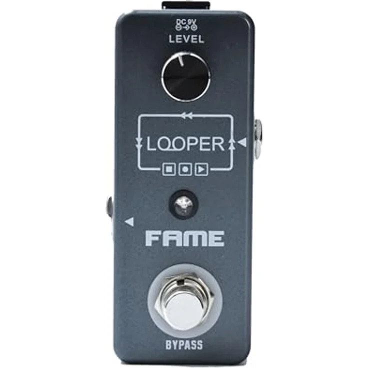 Fame Looper Effektgerät für Gitarren, Kompakter Loop Recorder mit 10 Minuten Aufnahmezeit, Unbegrenzte Overdubs, Fußtaster-Bedienung – Bild 1
