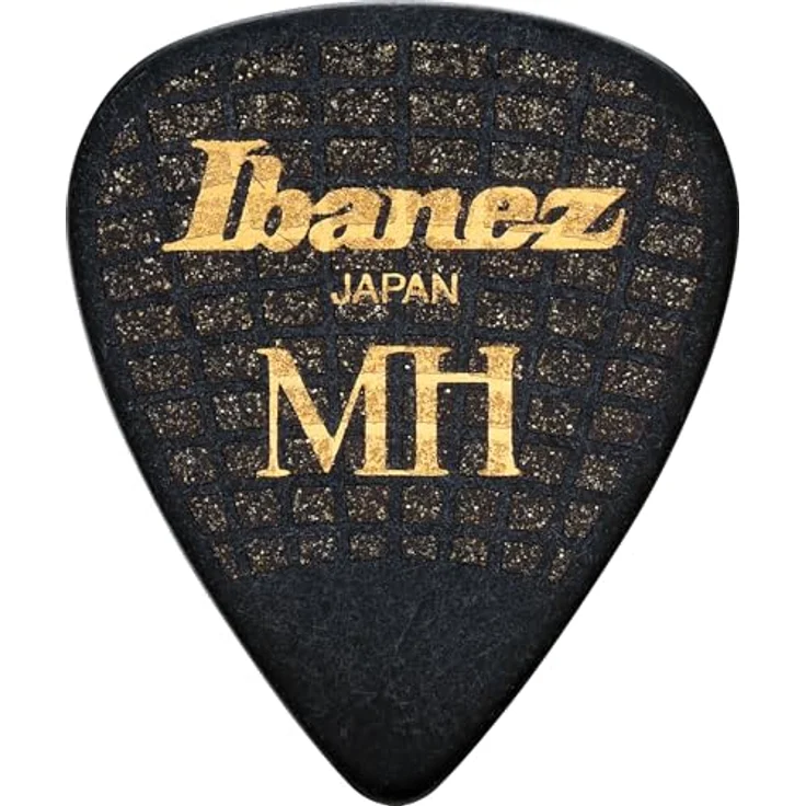 Ibanez Marten Hagstrom Signature Pick, 6er-Pack Teardrop-Plektren, 1.0mm Schwarz Gold, robust und griffig – Bild 2