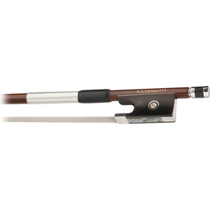 Alfred Stingl by Höfner AS56 V4/4 Carbon Violin Bow, Carbonbogen mit runder CFK-Stange, Neusilberbewicklung und Ebenholzfrosch