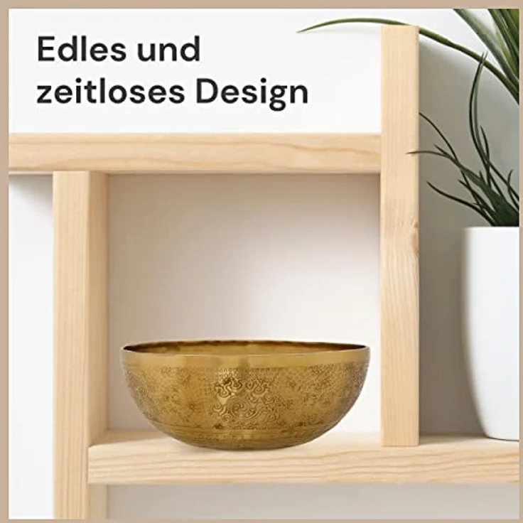 Avanda Tibetische Klangschale Blume des Lebens, Ø 35 cm, 4.000 g, matte Oberfläche, Handarbeit in Profi-Qualität für Yoga und Meditation – Bild 5