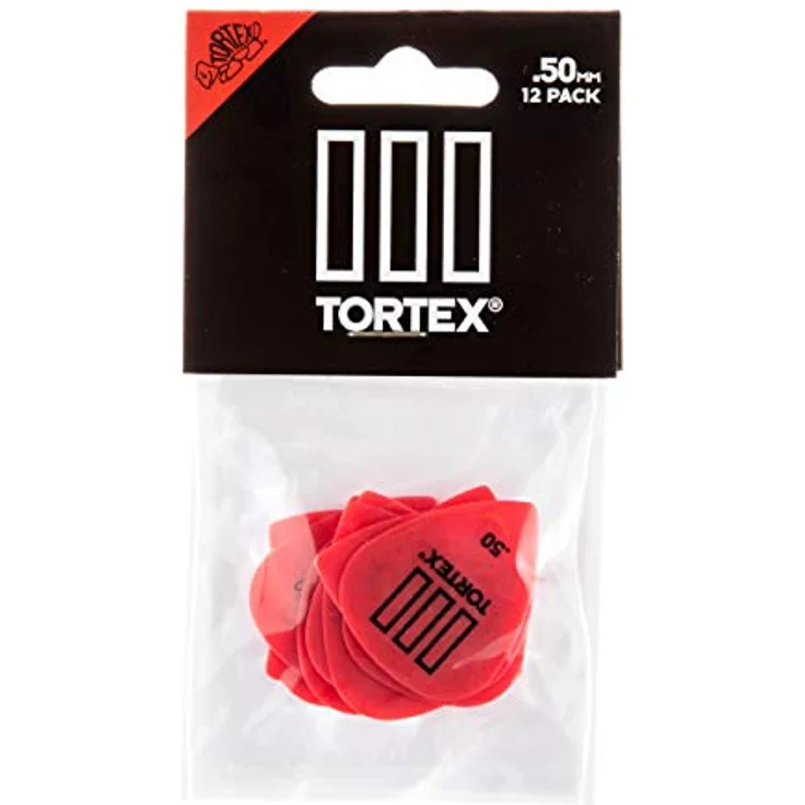 Dunlop Tortex III Riffle, Players Pack mit 12 Plektren, Stärke 0,50, rot – Bild 4