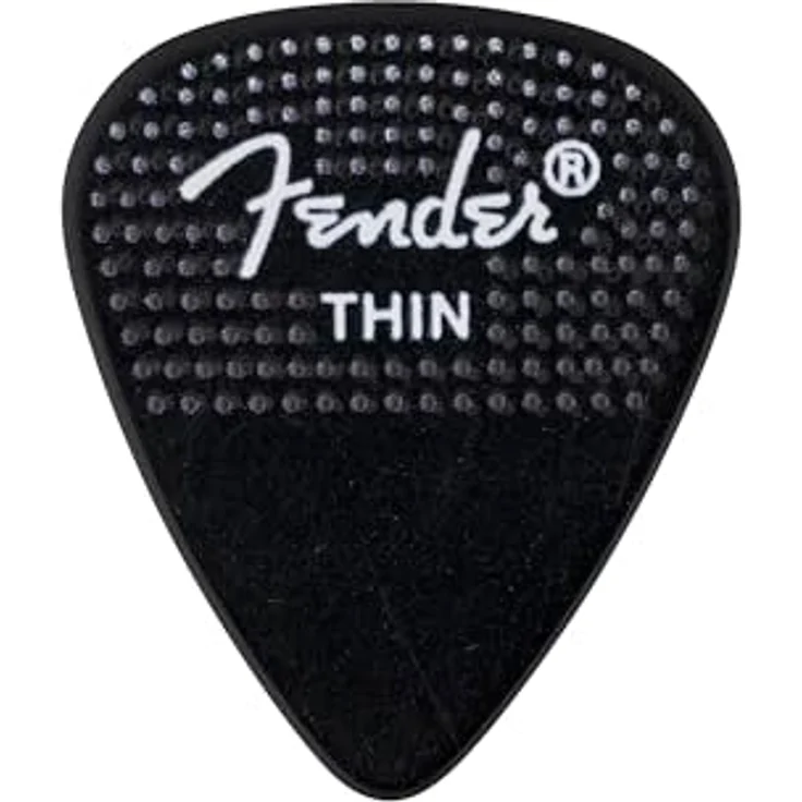 Fender 351 gepunktete Zelluloid-Plektren, dünn, 12 Stück in verschiedenen Farben mit rutschfestem Griffdesign – Bild 3