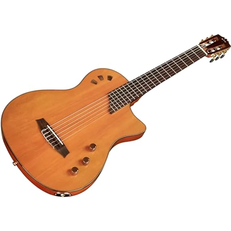 Cordoba Stage Guitar Traditional CD, Nylonsaitengitarre mit massivem Mahagoni-Korpus und Zederndecke, ergonomische Thinline-Form, inkl. Gig Bag, Natur Hochglanz – Bild 3