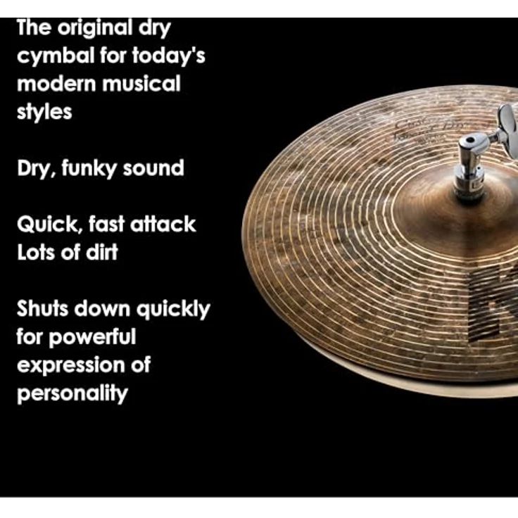 Zildjian K1408 K Custom Special Dry Hi-Hat 14", hochwertiges Schlagzeugbecken für konturierte Klänge – Bild 4