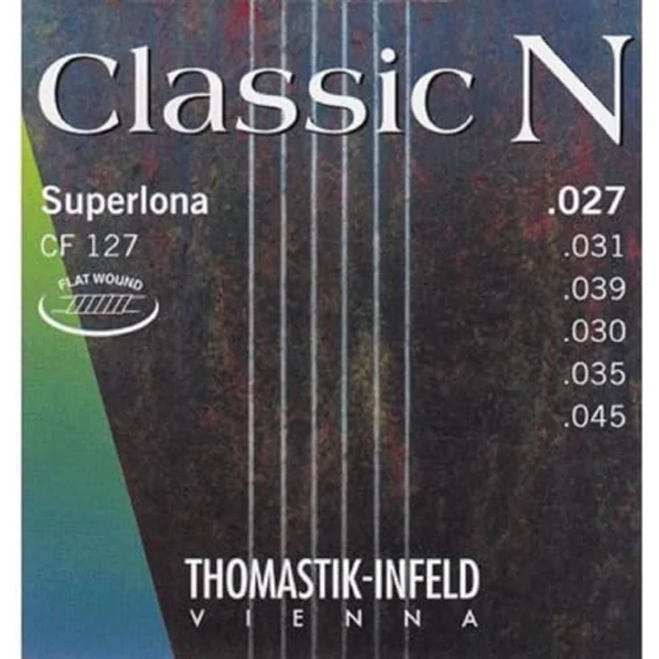 Thomastik-Infeld Classic N Series Superlona CF128, Gitarrensaiten für Klassik-Gitarre, Light, Flatwound, Chromstahl – Bild 1