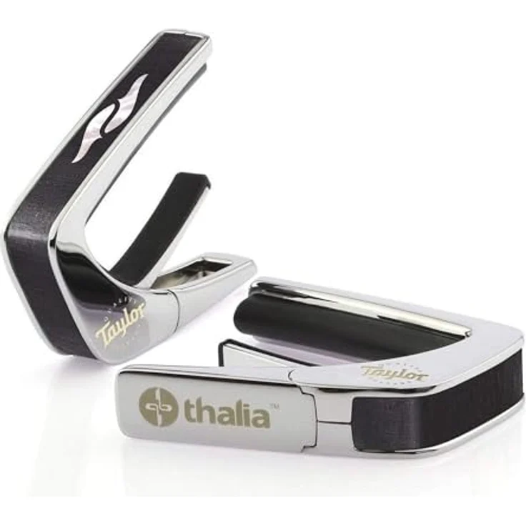 Thalia Capo Taylor 800 Element, Kapodaster in Black Chrome mit Ein-Hand-Bedienung und austauschbaren Fretpads – Bild 1