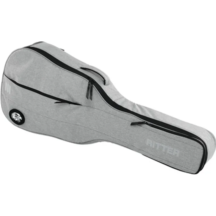 Ritter Carouge Dreadnought EGR, Gitarrentasche für Dreadnought-Gitarre, 23 mm Polsterung, elephant grey