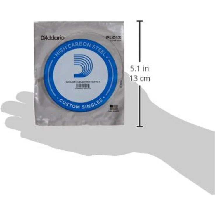 D'Addario PL013, Gitarren-Einzelsaite für Akustik oder E-Gitarre, 0.330mm (0,013 Zoll) – Bild 3