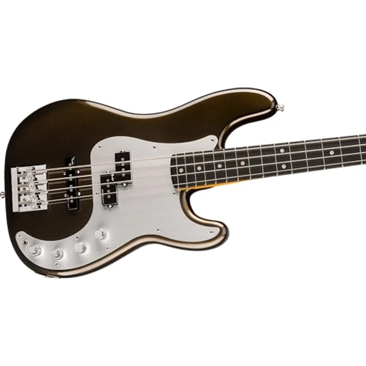 Fender Am Ultra II P Bass EB TXT, Precision E-Bass in Texas Tea mit Noiseless Vintage Tonabnehmern und Deluxe Molded Case – Bild 4