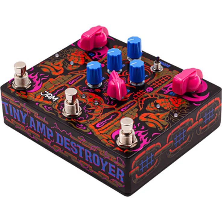 JAM pedals Tiny Amp Destroyer, Overdrive/Distortion Pedal mit 2 Stage Klangregelung und Treble Booster