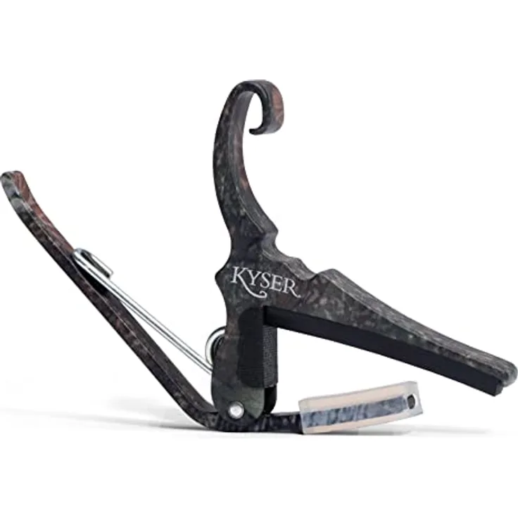 Kyser Schnellwechsel-Kapodaster KG6C für 6-saitige Akustikgitarren, leichtes Aluminium, Camouflage