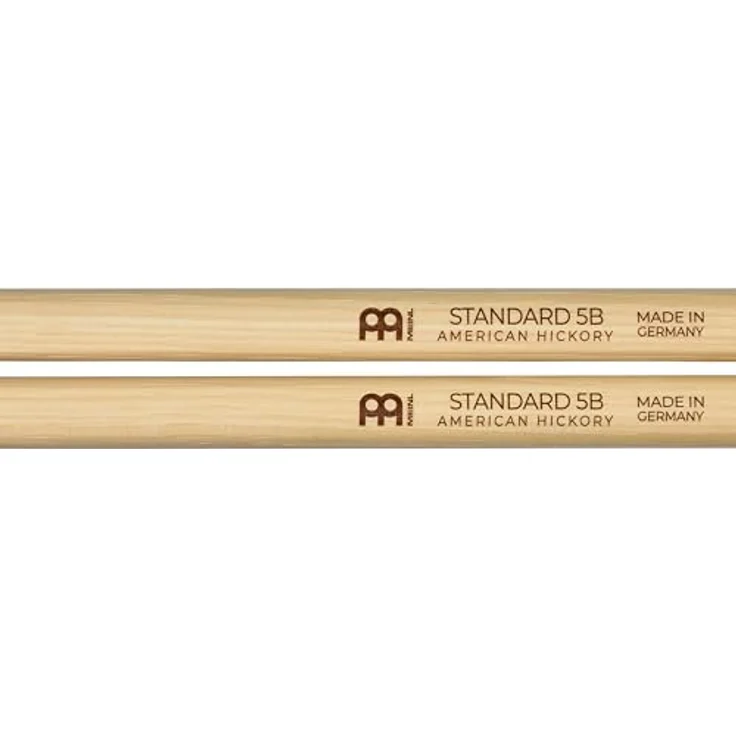 Meinl 5B Standard Hickory, Drumsticks aus American Hickory mit eichelförmigem Holzkopf, medium Gewicht, 406 mm Länge, 15,1 mm Durchmesser, made in Germany – Bild 4
