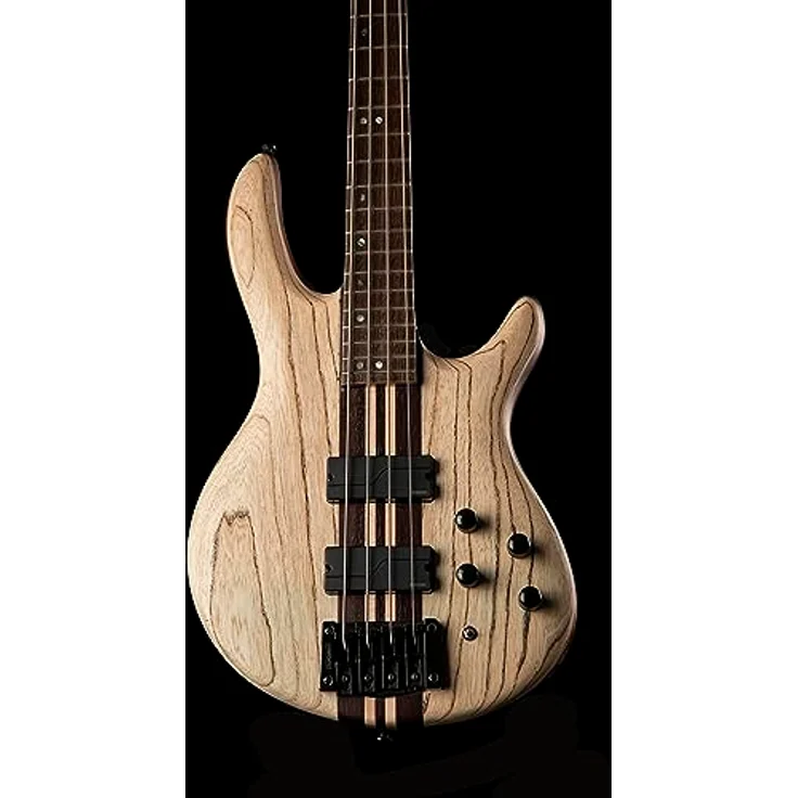 Cort A4 Ultra Ash, E-Bass aus Mahagoni mit Sumpfesche-Decke, 24 Bünde, Fishman Fluence Tonabnehmer, Natur – Bild 2