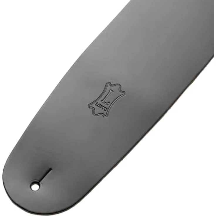 Levys Leather Strap M4-BLK, Gitarrengurt aus echtem Hochwertigem Chromleder, verstellbar von 91 cm bis 132 cm, Breite 89 mm, Schwarz – Bild 3