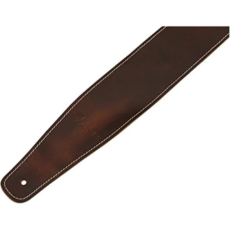 Fender Broken-in Leather Strap, Gitarrengurt aus echtem Leder, braun, verstellbar von 117 bis 138 cm – Bild 3