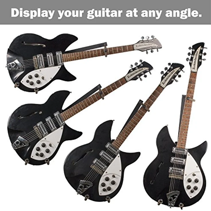 String Swing Horizontal Guitar Wall Mount L, Wandhalterung für E-Gitarren mit niedrigem Profil, vollständig einstellbar für Rechts- und Linkshänder, hergestellt in den USA – Bild 3