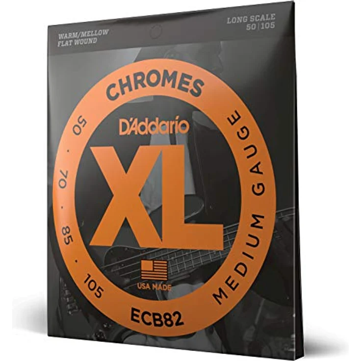 D'Addario ECB82 Bass XL Saitensatz, E-Bass Gitarrensaiten 0,12 cm - 0,27 cm (.050 - .105 Zoll), flat wound – Bild 1