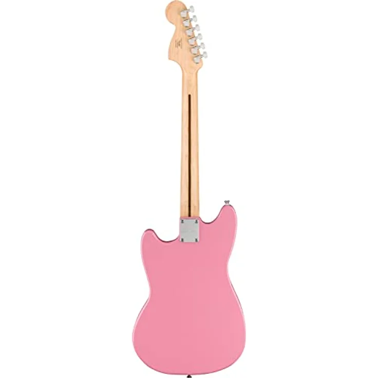Squier by Fender Sonic Mustang® HH E-Gitarre, Griffbrett aus Ahorn, weißes Schlagbrett, blitzrosa, inklusive kostenloser virtueller Kurse auf Fender Play – Bild 2