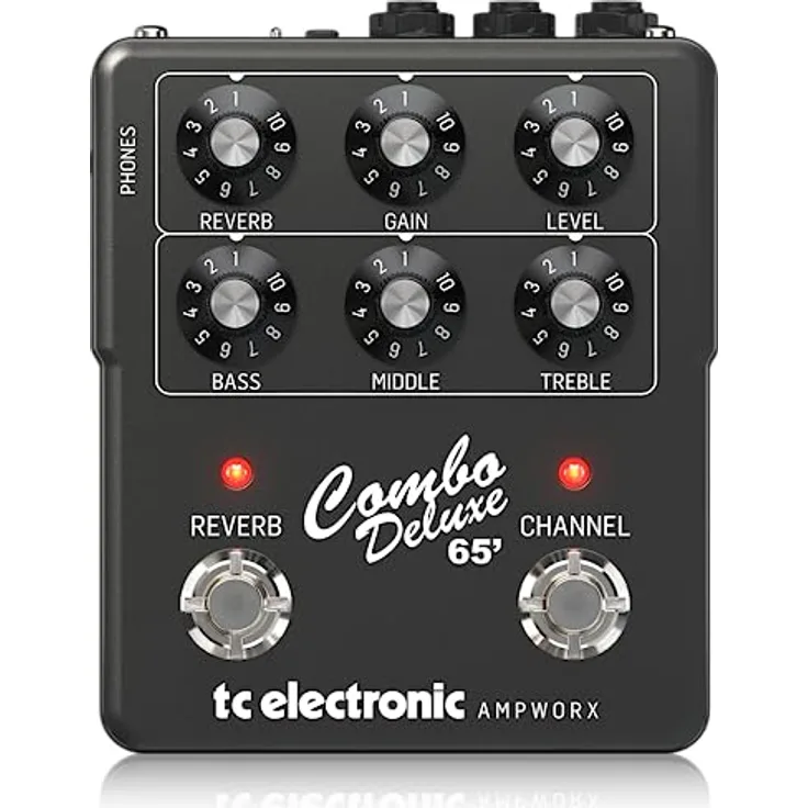 tc electronic Combo Deluxe 65' Preamp, Gitarrenvorverstärker-Pedal mit Faltungsfederhall und Celestion Cab Sim IR, zweikanalig