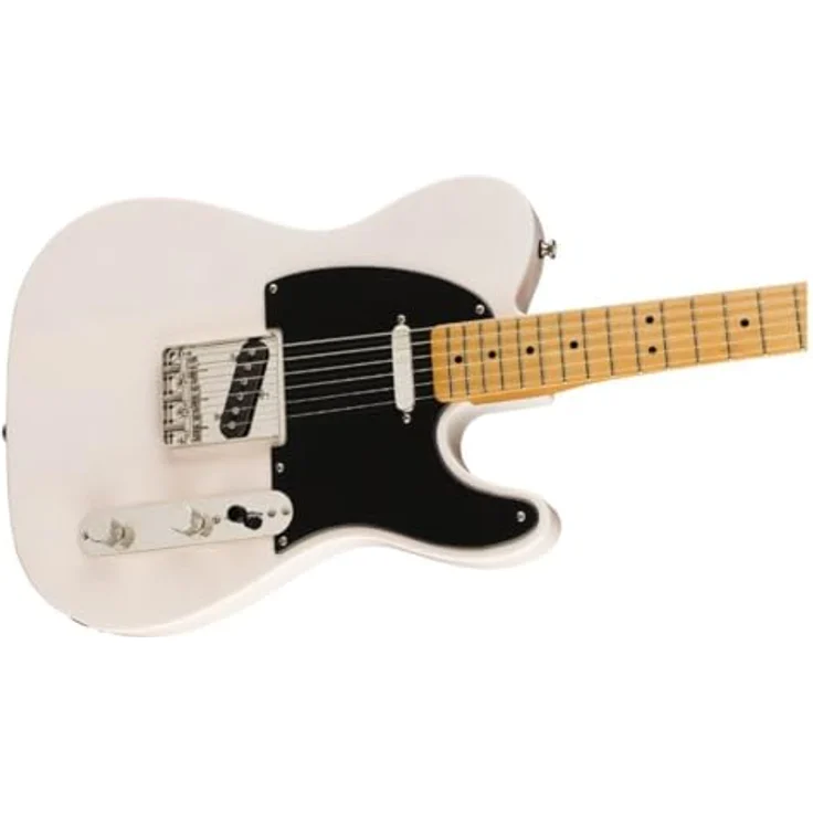 Fender Squier Classic Vibe 50er Telecaster E-Gitarre, Weißblond, Ahorn-Griffbrett, 2 Jahre Garantie, Vintage-Tönung, Alnico-Tonabnehmer – Bild 4