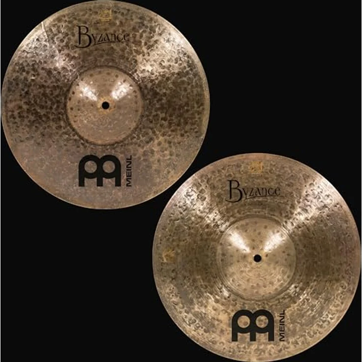 Meinl Cymbals Byzance Dark Hihat 14 Zoll (35,56 cm), B20 Bronze Becken mit dunklem Finish, handgehämmert, nuancierter Klang – Bild 2