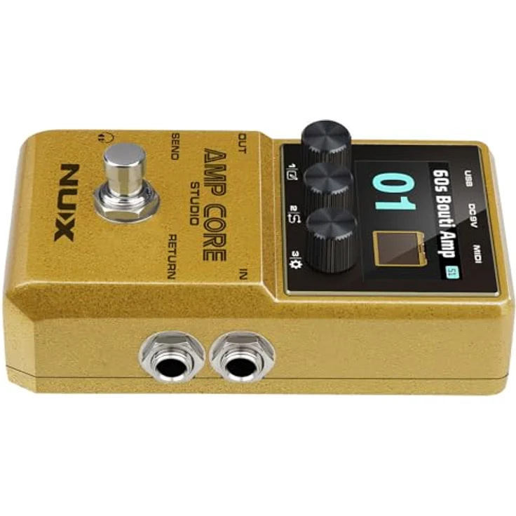 Nux Amp Core Studio, Amp Modeler und IR-Loader Effektpedal mit 26 Verstärkermodellen, 33 integrierten IRs und 12 benutzerdefinierten Slots, ultra-niedrige Latenz, Rauschunterdrückung und EQ-Funktionen – Bild 5