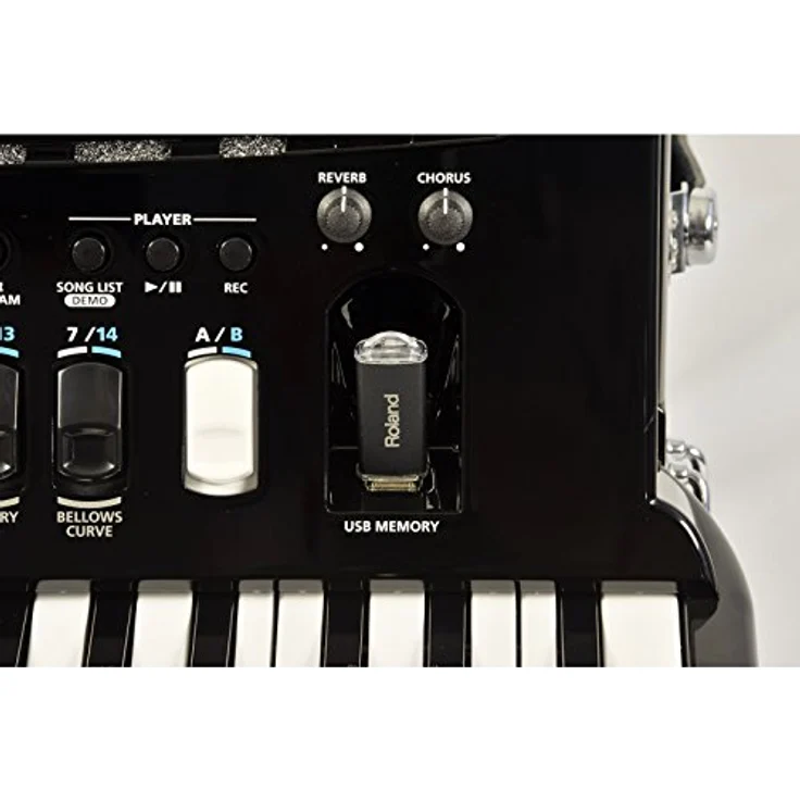 Roland FR-4 X BK, Kompaktes V-Accordion mit 37 Diskanttasten und 120 Bassknöpfen, schwarzes Gehäuse, integrierter Audiorekorder und hochkarätige Soundvielfalt – Bild 5