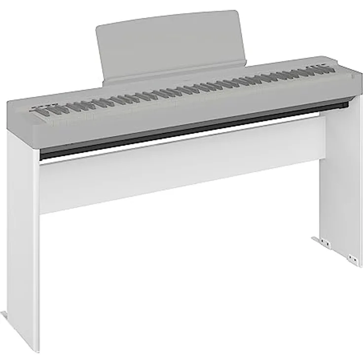 Yamaha L-200 Digital Piano Ständer aus Holz in Weiß, robuster und eleganter Ständer, passend für P-225 mit Fallschutzhalterungen