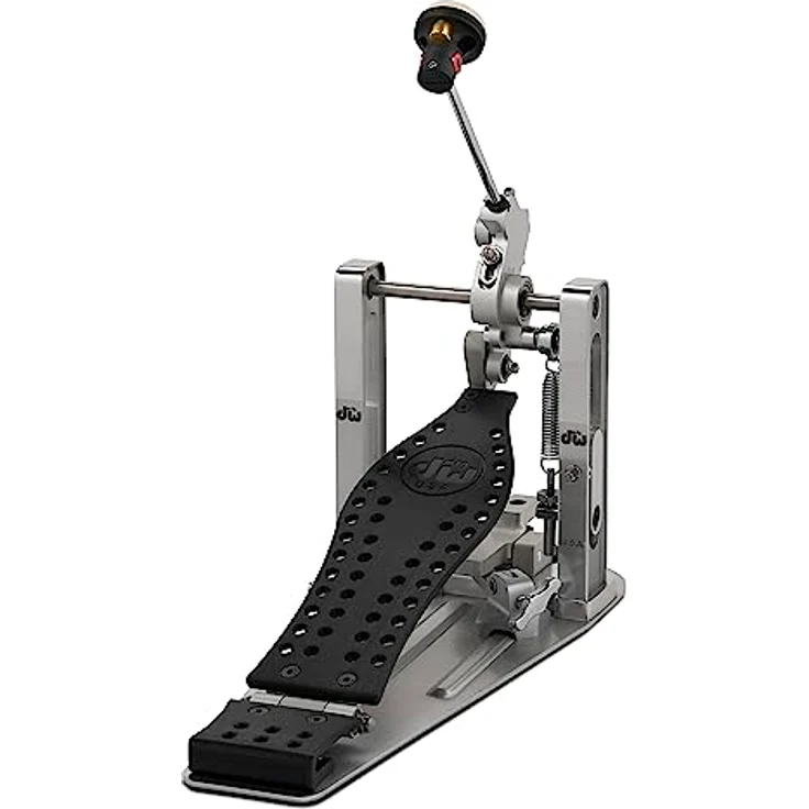 DW MDD Direct Drive Single Pedal, Einzelfußmaschine aus Aluminium mit justierbaren Schlägelgewichten, schwarz eloxierte Trittplatte, Graphit – Bild 1