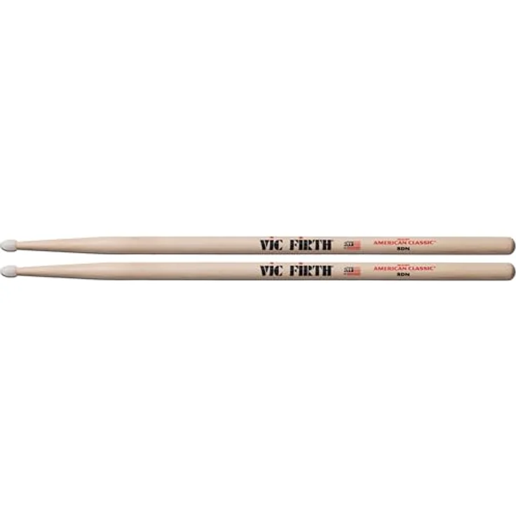 Vic Firth 8DN American Classic Hickory, Drumsticks mit Nylonkopf, Länge 406 mm, Durchmesser 13,7 mm – Bild 4