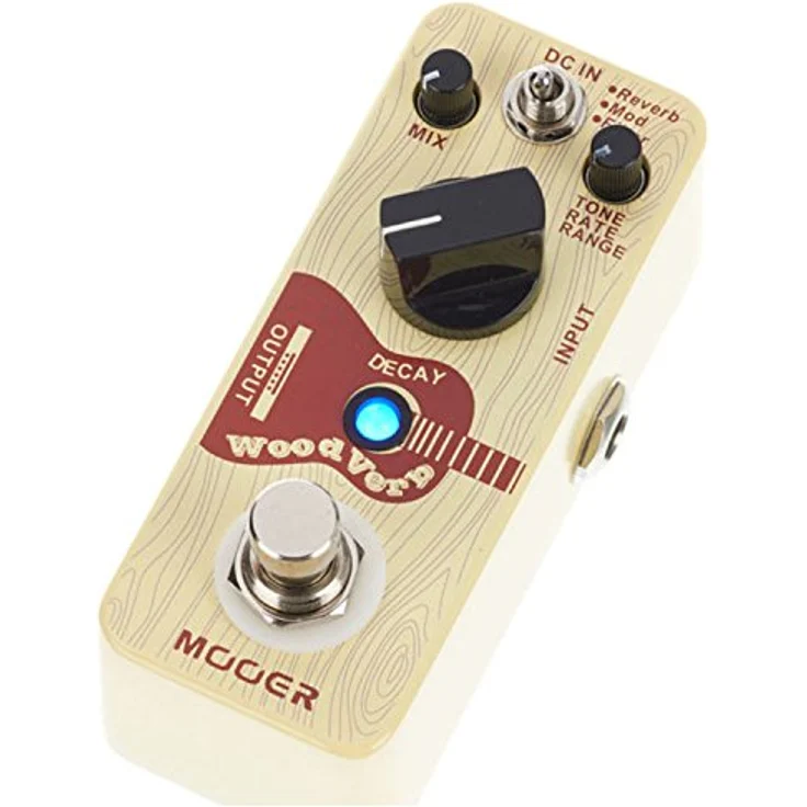 Mooer Woodverb Acoustic Reverb, Reverb-Effektpedal mit Decay-, Mix- und Tone-Regler, stabiler Metallgehäuse – Bild 2