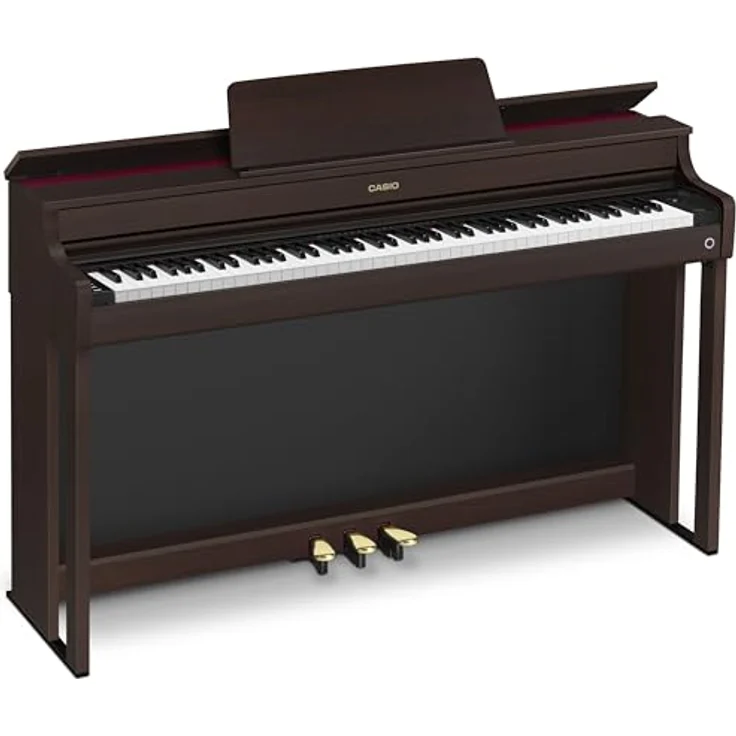 Casio AP-300 BN, Digitalpiano mit 88 gewichteten Tasten, 19 Sounds, MIDI/Audio-Recording, braun – Bild 5